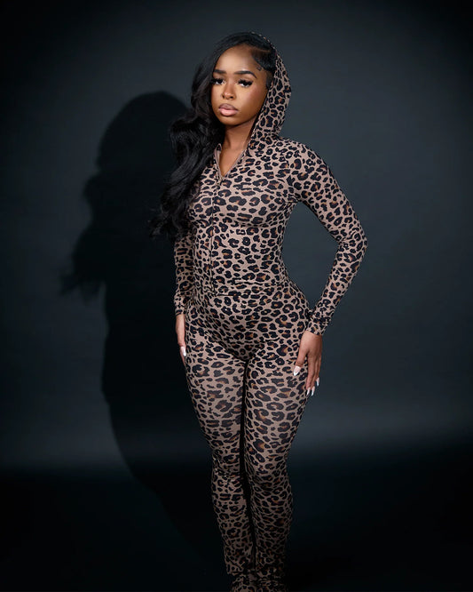 Leopard Hoodie Set
