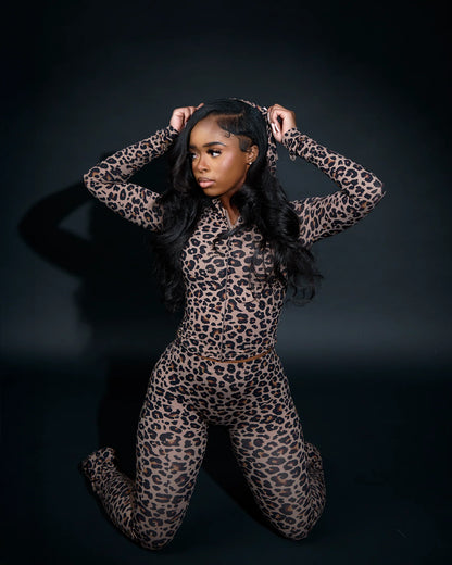 Leopard Hoodie Set